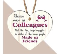 Office Gift for a Colleague and Friend | Appreciation with Leaving and Thank You Presents | New Job Hanging Hearts, Plaque Signs | Celebrating Friendships | Her, Girls, and Women (Design 2)