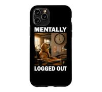Office Golden Retriever Funny Dog Lover Mentally Logged Out Case for iPhone 11 Pro