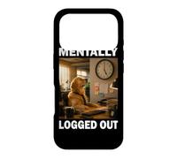 Office Golden Retriever Funny Dog Lover Mentally Logged Out Case for iPhone 17 Pro