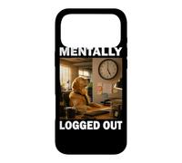 Office Golden Retriever Funny Dog Lover Mentally Logged Out Case for iPhone 17 Pro Max