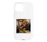 Office Golden Retriever Funny Dog Lover Paid to Wait Case for iPhone 15