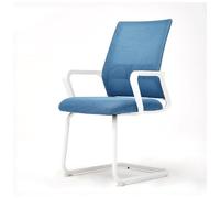 Office Guest Conference Room Chair with Sled Base and Mesh Back Armrest