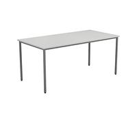 Office Hippo Computer Table, Sturdy & Robust Work Desk For Home Office, Stylish & Ideal For Any Work Space, Height Adjustable Feet, 5 Year Guarantee, White, 180 x 80 x 73 cm