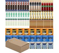 Office & Hotel Tea Coffee Sachet Set - 100 Items | Regular, Luxury & Decaf Options | AB.GROCERIES® Decaf Kit with Tea, Coffee, Sugar, Milk | Hospitality Tray, B&B, Airbnb, Office Supplies (DECAF)