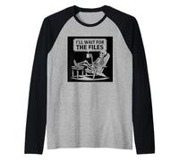 Office Humor Project Manager Waiting Skeleton Meme Raglan Baseball Tee
