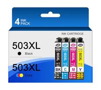 Office Ink Toner 503XL 503 XL Ink Cartridge Replacement for Epson 503 Ink for Expression Home XP-5200 XP-5205 WorkForce WF-2960DWF WF-2965DWF (Black Cyan Yellow Magenta, 4 Pack)