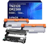 Office ink toner Compatible with DR2300 Drum Unit & 2 TN2320 Toner Cartridges for Brother HL-L2300D HL-L2340DW HL-L2360DN HL-L2365DW DCP-L2500D DCP-L2520DW MFC-L2700DW MFC-L2720DW MFC-L2740DW