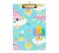 Office Landscape clipboard Cartoon Cute Fairy Tale Castle for Personalized clipboards for Teachers