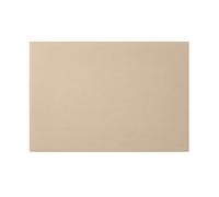 Office Leather Desk Pad Beige - Square Corners and Perimeter Stitching