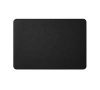 Eglooh - Herms - Desk Mat for Office Made of Black Leather - Desk Mat cm 80x50 - Large Mouse Pad with Rounded Corners and Handmade Stitchings - Made in Italy