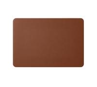Office Leather Desk Pad Orange Brown - Rounded Corners and Perimeter Stitching