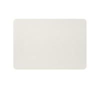 Office Leather Desk Pad White - Rounded Corners and Perimeter Stitching