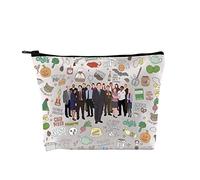 Office Makeup Bag Office Fans Inspired Gift TV Shows Merchandise Zipper Pouch for TV Show Lovers Women (Office TV Pattern Bag EU)