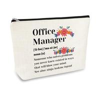 Office Manager Gift Makeup Bag Manager Leader Appreciation Gifts for Women Cosmetic Bag Retirement Boss Day Birthday Gifts for Coworkers Boss Lady Supervisor Farewell Promotion Gift Makeup Pouch