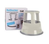 Office Marshal Rolling Stool | Elephant Base | Steel | TÜV + GS Tested | Light Grey