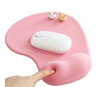 Office Mouse Pads, Mouse Mats with Gel Wrist Support - Ergonomic Gaming Desktop Memory Foam Mouse Pad Wrist Rest - Silicone Non-Slip Rubber Base, Premium-Textured Mousepad for Laptop Computer (Pink)