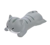 Office Mouse Wrist Rest Gray Cat Shape Pu Mouse Mat with Non-slip Base, Cartoon Animal Wrist Support Cushion for Computer and Gaming Desk Accessories