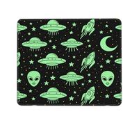 Office Mousepad Retro Alien Space Punk Vintage UFO Playful Cosmic Gaming