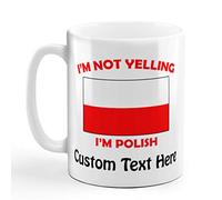 Office Mug 11 Oz Novelty Ceramic Coffee Mug I'm Not Yelling I Am Polish Funny Mug Anniversary Birthday Christmas Gifts Tea Cups Home Decor