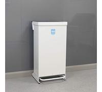 Office Needs Direct Medical Eco Sackholder Healthcare Clinical Waste Bin 80 Litres Foot Pedal White Flush Steel Lid