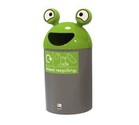 Office Needs Direct Space Buddy Recycling Bin 84 Litres Lime Green Mixed Recycling