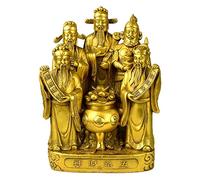 Office Or Home Decoration Modern Statue Feng Shui Figure Statue Sculpture House Decoration Brass God of Wealth Decoration, Pure Copper Five-Way God A Fischhorn, Buddha Sweetheart Lucky Home (Color : B