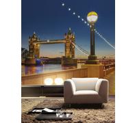 Office Photo wallpaper Tower Bridge London Night View 144x100 in Free adhesive