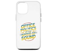 Office Politics Speed of Sound Funny Bold Retro Text Design Case for iPhone 12/12 Pro