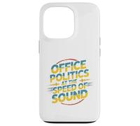 Office Politics Speed of Sound Funny Bold Retro Text Design Case for iPhone 13 Pro
