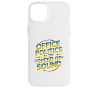 Office Politics Speed of Sound Funny Bold Retro Text Design Case for iPhone 14 Plus