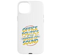 Office Politics Speed of Sound Funny Bold Retro Text Design Case for iPhone 15 Plus