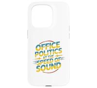 Office Politics Speed of Sound Funny Bold Retro Text Design Case for iPhone 15 Pro