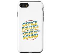 Office Politics Speed of Sound Funny Bold Retro Text Design Case for iPhone SE (2020) / 7/8