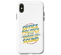 Office Politics Speed of Sound Funny Bold Retro Text Design Case for iPhone X/XS