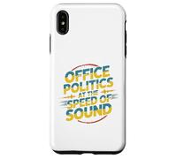 Office Politics Speed of Sound Funny Bold Retro Text Design Case for iPhone XS Max