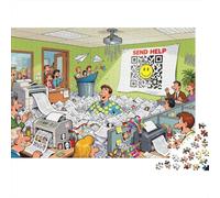 Office Printer Pandemonium Pageant Wooden Jigsaw Puzzle Waterproof 1000 Piece Puzzles for Adults Challenging And Brainteasing Games