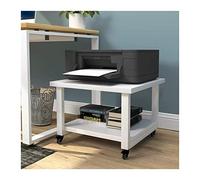 Office Printer Stand Cabinet Printer Table 2-Tier Wood Pinter Table for Office and Home, Printer Stand Printer Cart for Storing Scanner, Home Printer Stand with 4 Wheels (white) Printer Stand ( Size :