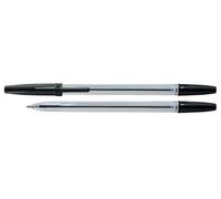 Office Products 17015211-05 Ballpoint Pen Black/Pack of 50 / Stroke Width 1.0 mm/Transparent Casing/Line Thickness 0.7 mm