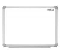 Office Products Magnetic Whiteboard, 40 x 30 cm, A3, Painted, White, with Pen Tray and Aluminium Strips, School, Home, Office, Board for Planning, Wall Hanging, Double-Sided, Pack of 1