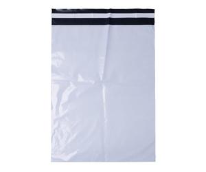 Office Products Mailing Bags Plastic Goods Shipment / 100 Pieces/Made of LDPE Film/Mailing Bags Blickdich / 35 x 46 x 5 cm/Colour: White
