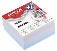 OFFICE_PRODUCTS Note Block Glued Assorted 85 x 40 x 85 mm