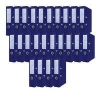 Office Products Pack of 24 Folders A4 / 75 mm/Dark Blue Paper Cardboard/Plastic Cover PP Slotted Folder Office File Cardboard Folder Metal Edge Protection