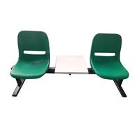 Office Reception Chairs with Backrest and Storage Table, 3 Seat Waiting Room Bench for Airports, Banks, Hospitals, and Salons