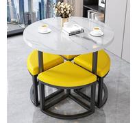 Office Reception Room Club Table And Chair Set ,Negotiation Table, Reception Table And Chair Combination ,Round Dining Table Set For 4, Office Conference Coffee Tables And 4 Chairs,8-31.4In/80Cm