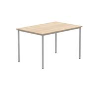 Office Rectangular Multi-Use Table 1200X800 Canadian Oak/Silver