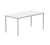 Office Rectangular Multi-Use Table 1600X800 Arctic White/Silver