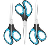 Office Scissors, Sharp and Durable Multi-Purpose, Comfortable Grip, 8-inch Scissors (Suitable for Ages 12 and up), Suitable for Home, Office, and Craft use, 3-Piece Set