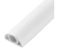 Office Self-adhesive Corner Wire Hider, Flexible Soft PVC Cable Protector, Easy To Cut, Inner Channel: 8mm / 0.31 Inches(White,10M)