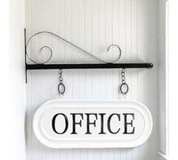 Office Sign for Door - Double-Sided Wall-Mounted Business Signs for Outside Metal Door Signs for Office Hallway, Business, Church, School, Hotel, and Farmhouse