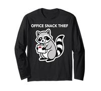 Office Snack Thief Raccoon Funny Office Quote Long Sleeve T-Shirt